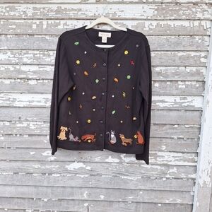 Bechamel Cardigan Shirt Size Medium Fall Dogs Cats